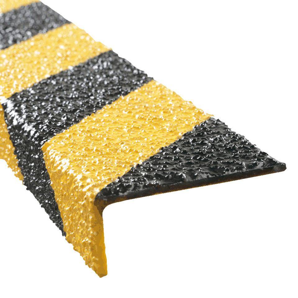 K.57 Antirutsch-Treppenprofil, R13, gelb/schwarz, Spezialkunststoff, 70x1000x30mm-2