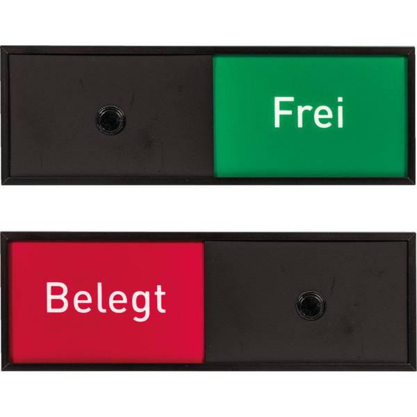 Anzeige Frei-Belegt, für Türschild Madrid, schwarz, Aluminium, 150,5x50,5mm