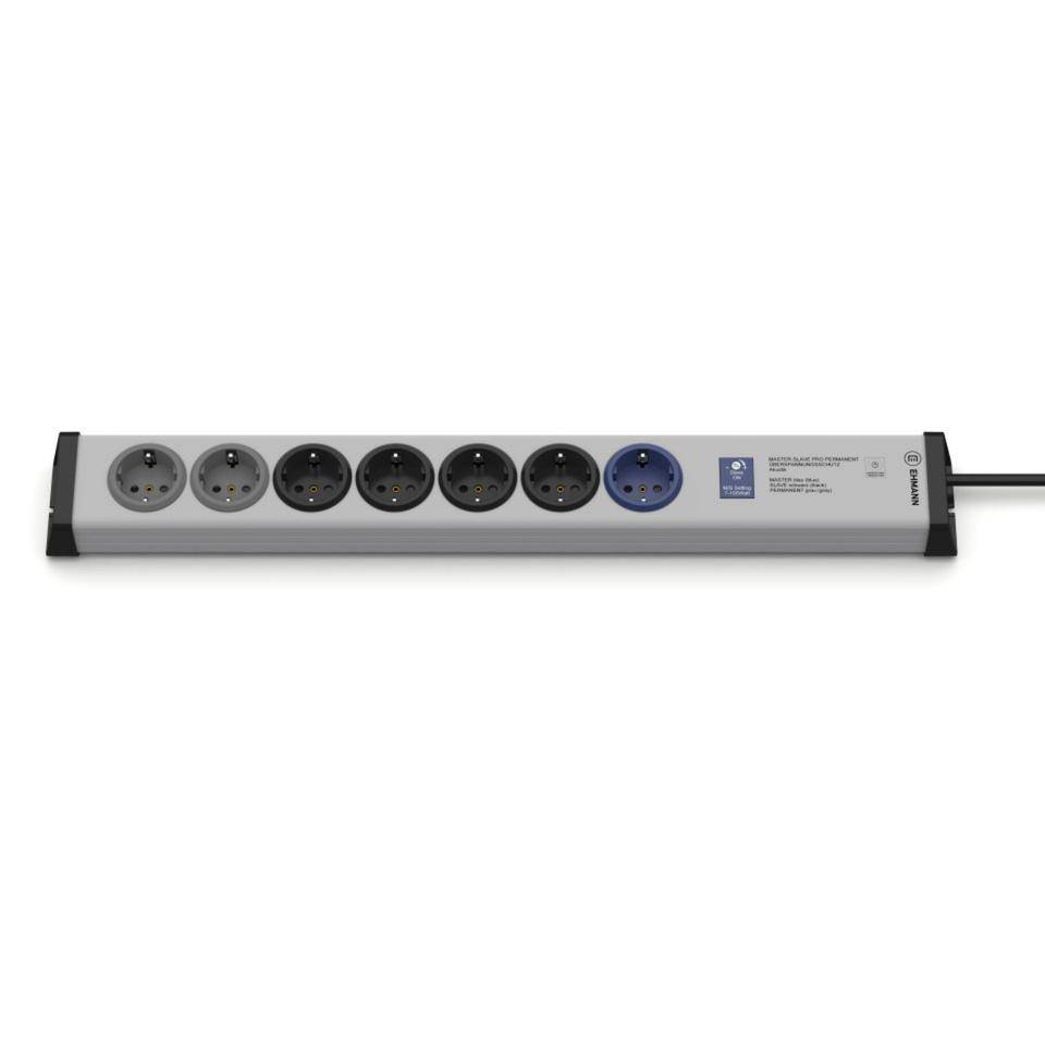 Steckdosenleiste mit Master-Slave-Pro Funktion, grau, Kunststoff, 590x74x47mm-0