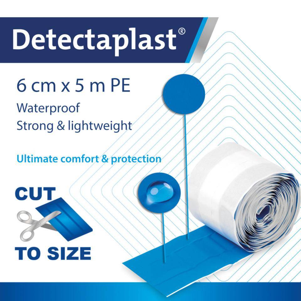 Detectaplast® Pflaster Univeral Rollenverband, detektierbar, blau, 6cm, 5m/Rolle-1