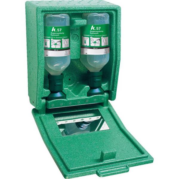 K.57 Wandbox Augenspülung, gefüllt mit zwei 500ml/Flaschen gemäßDIN EN 15154-4