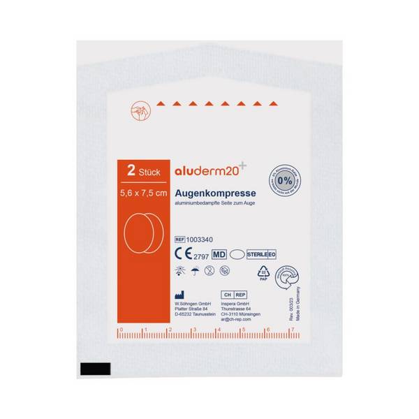 aluderm20 Augenkompresse DuOcul, ASR A4.3, 5,5x7,5cm, 10 Packungen á 2 Stück/VE