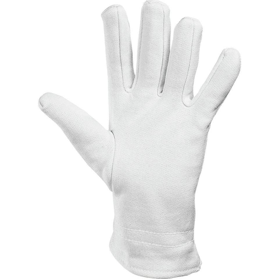 Schutzhandschuh Baumwoll-Trikot, Kategorie I, weiß, Baumwolle, 240mm, Größe 12-1