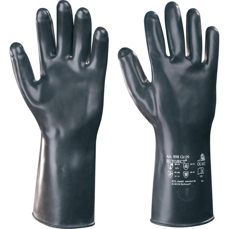KCL Chemikalien-Schutzhandschuh Butoject® 898, Kat. III, Butyl, 350mm, Größe 10-0