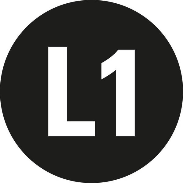 Leiterkennzeichen L1 Wechselstromnetz, RoHS konform, Folie, Ø 12,5mm, 500/Rolle, DIN EN 60445 / IEC 60417