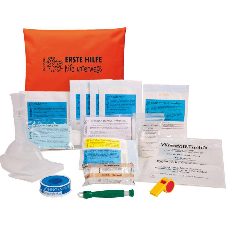 SÖHNGEN® Erste-Hilfe-Tasche KiTa unterwegs, orange, Nylon, beschichtet, 240x170mm-1