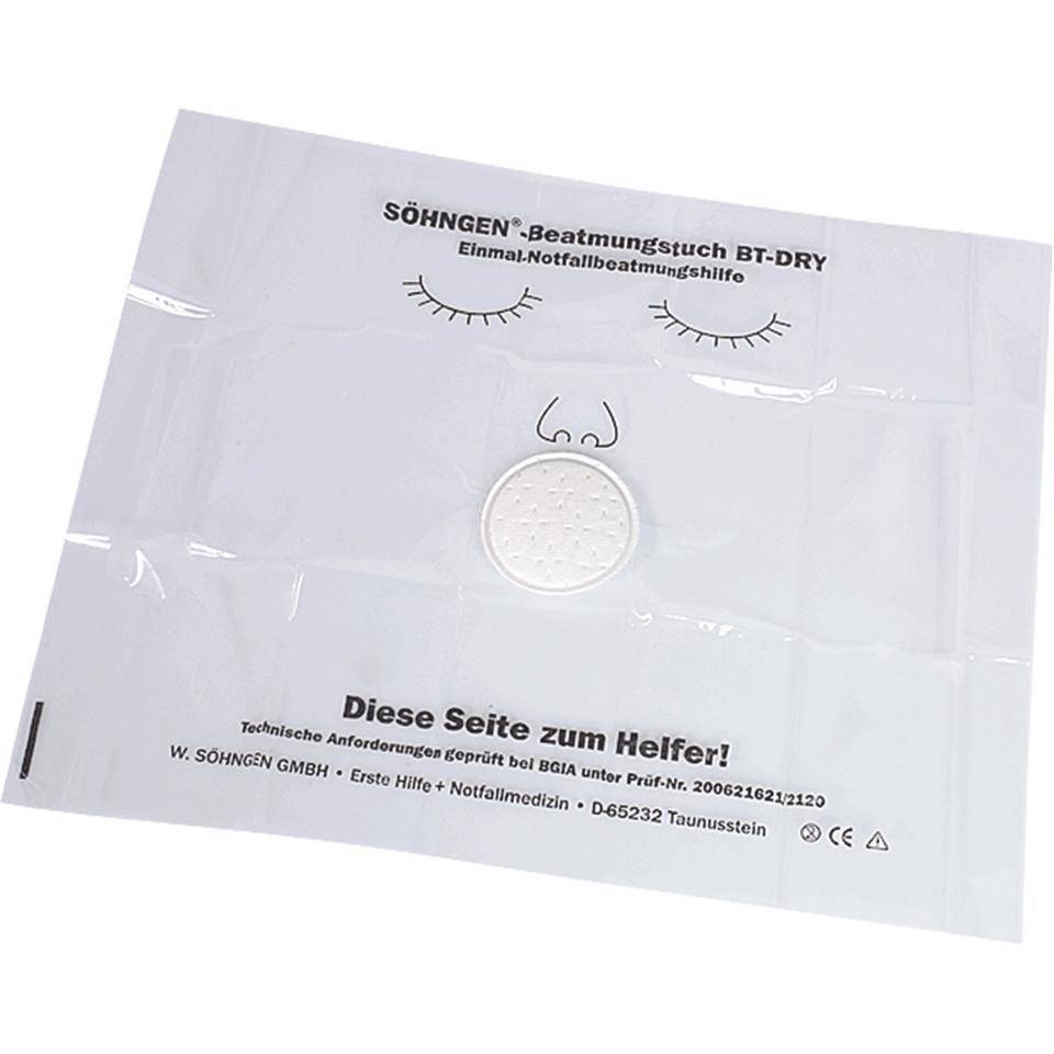 SÖHNGEN® Beatmungstuch, Einmalbeatmungsbehelf, 150x100mm, 5/VE-0