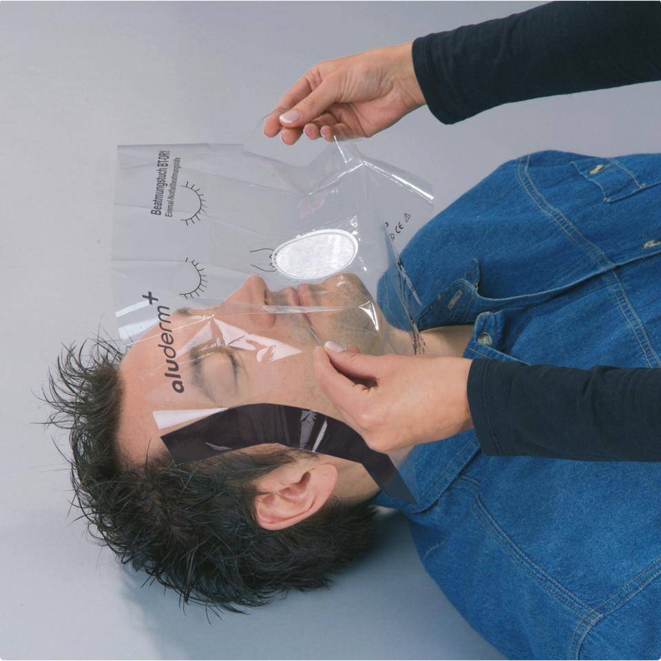 SÖHNGEN® Beatmungstuch, Einmalbeatmungsbehelf, 150x100mm, 5/VE-1