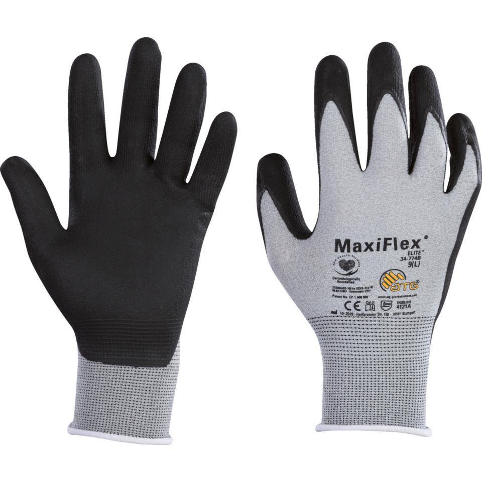 ATG ESD-Schutzhandschuh MaxiFlex® Elite™, Kat.II, Mischgewebe, 225mm, Größe 11-0