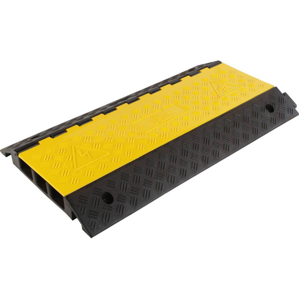 K.57 Kabelbrücke, mit 3 Kabelkanälen, schwarz/gelb, 900x500x70mm-0