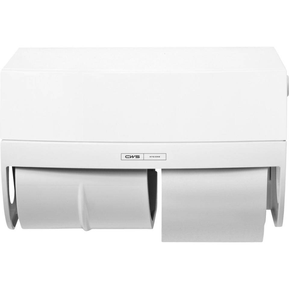 CWS Toilettenpapierspender Paradise, für zwei Rollen, weiß, Kunststoff-0