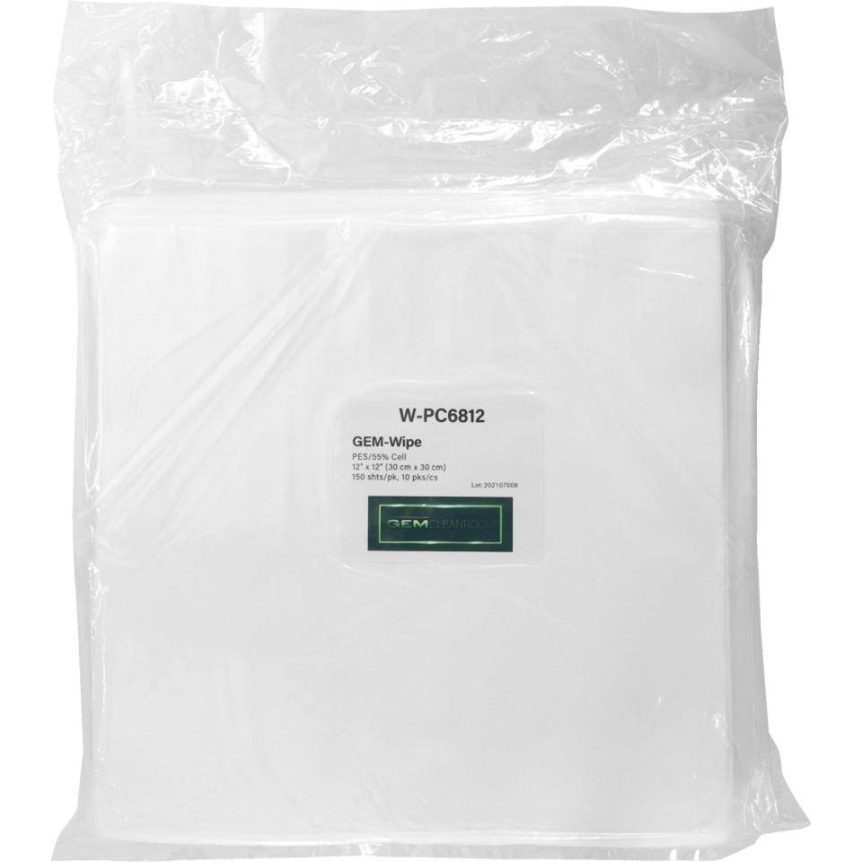 GEM-Wipe W-PC6812, ISO 6-9, GMP C/D, 45%PES/55%Cell, 30x30cm, 150 Tücher/VE-0