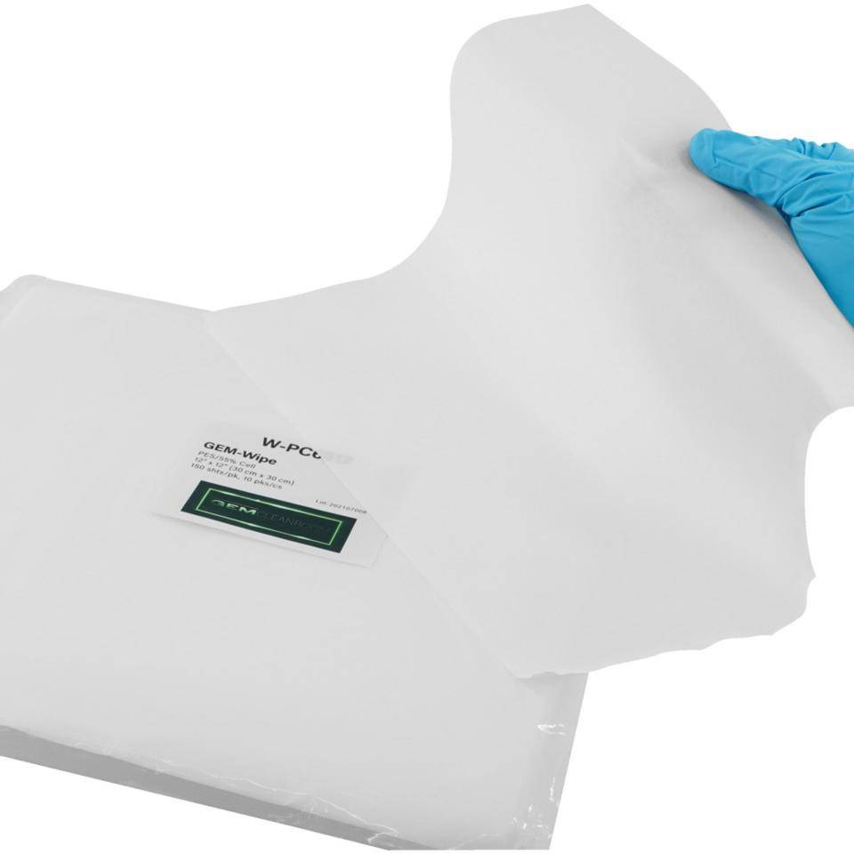 GEM-Wipe W-PC6812, ISO 6-9, GMP C/D, 45%PES/55%Cell, 30x30cm, 150 Tücher/VE-1