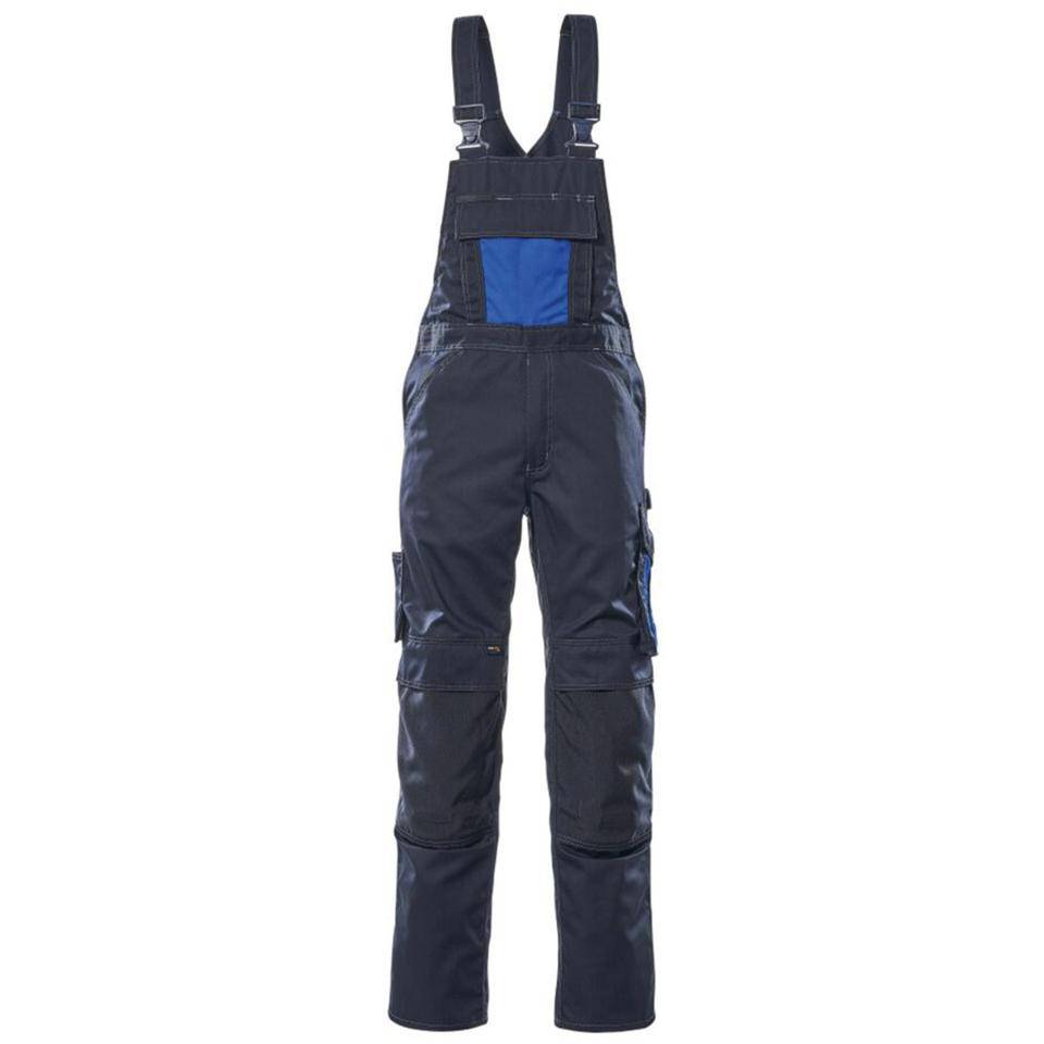MASCOT® Latzhose Augsburg, schwarzblau/kornblau, Mischgewebe, 82cm, Größe 54-0