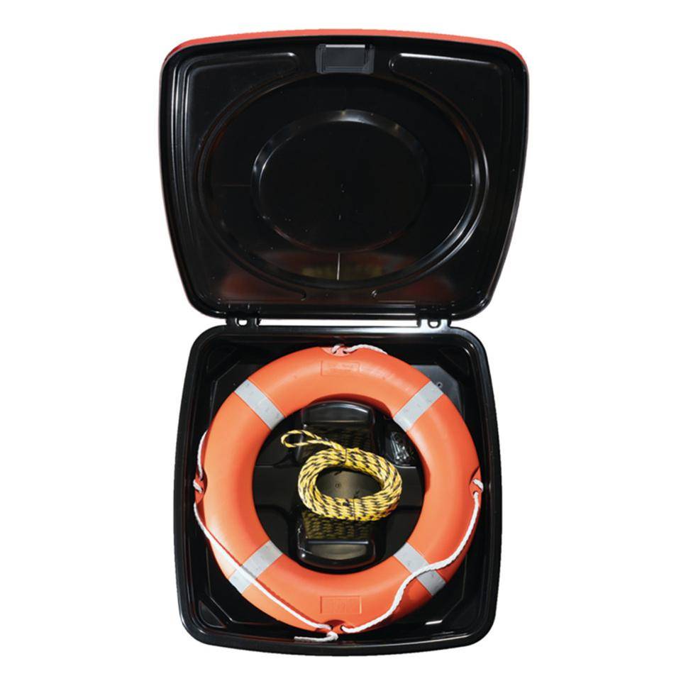 Rettungsring-Wandgehäuse-Set, Kasten, Ring, Rettungsleine, 3 Teile/VE-1