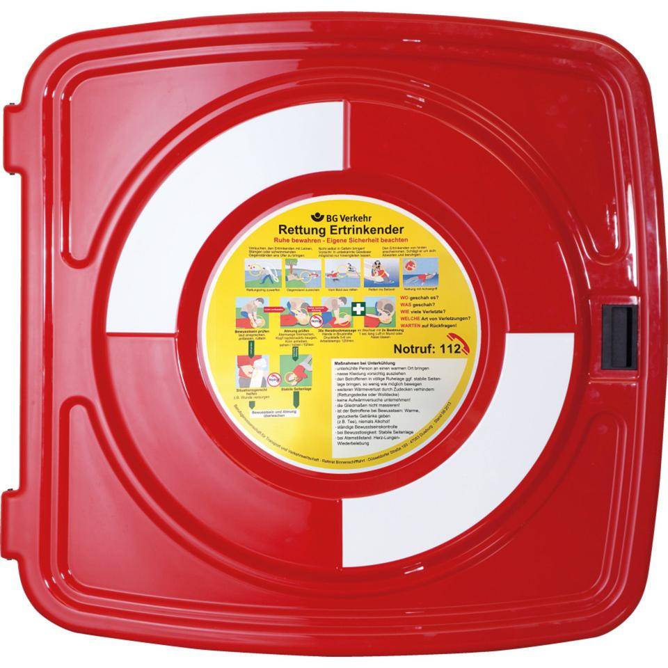 Rettungsring-Wandgehäuse-Set, Kasten, Ring, Rettungsleine, 3 Teile/VE-2