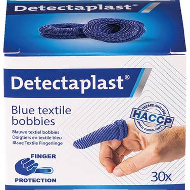 Detectaplast® Textil-Fingerlinge, blau, Textilgewebe, 30/VE