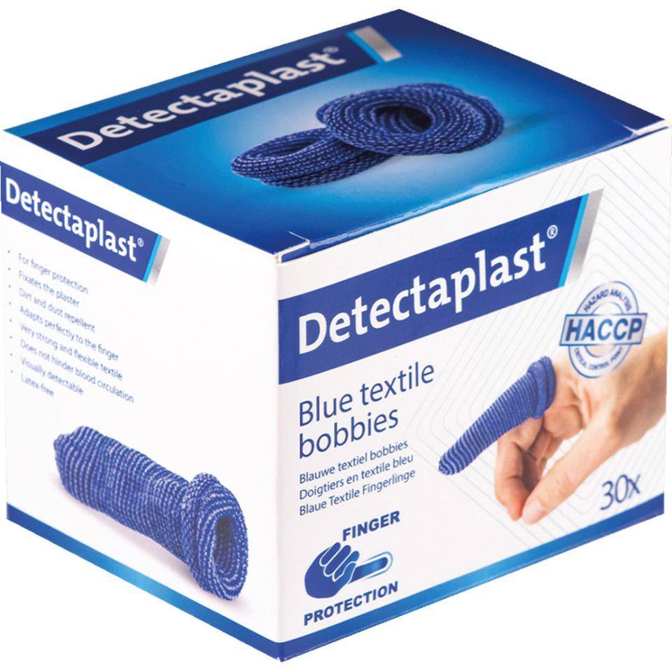 Detectaplast® Textil-Fingerlinge, blau, Textilgewebe, 30/VE-1