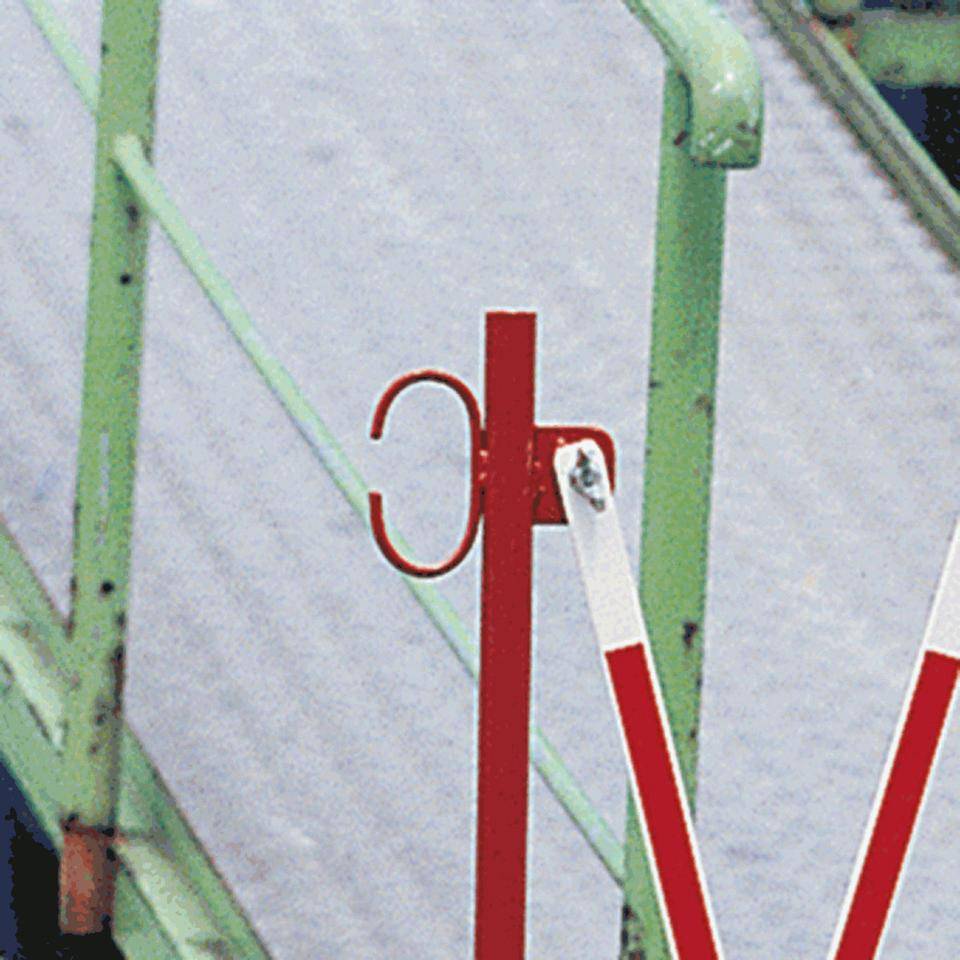 K.57 Scherensperre, mittel, rot reflektierend/weiß, stufenlos ausziehbar bis 3,6 m-2