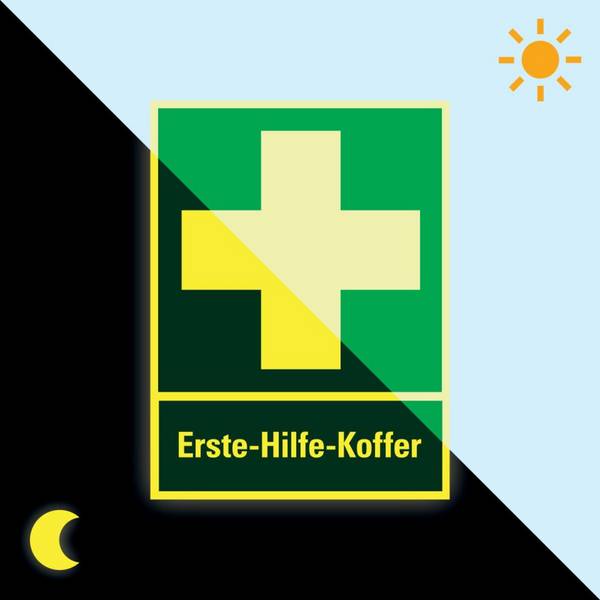 PERMALIGHT® power langnachleuchtend Rettungs-Kombi Erste-Hilfe-Koffer, ASR/ISO, Kunststoff, 300x400mm