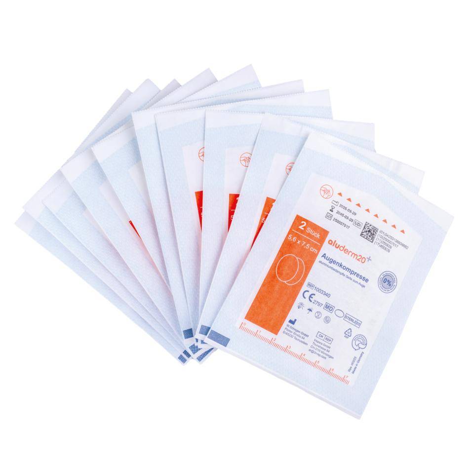 aluderm20 Augenkompresse DuOcul, ASR A4.3, 5,5x7,5cm, 10 Packungen á 2 Stück/VE-3