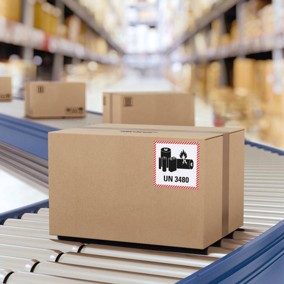 Verpackungskennzeichen UN-Nummer 3480, Haftpapier, permanent, 100x100mm-1