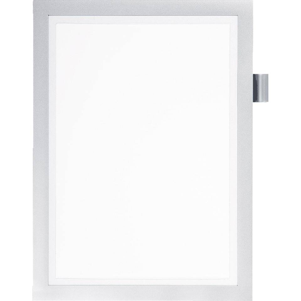 DURABLE Informationsrahmen DURAFRAME NOTE, mit Stiftehalter, silber, DIN A4-0