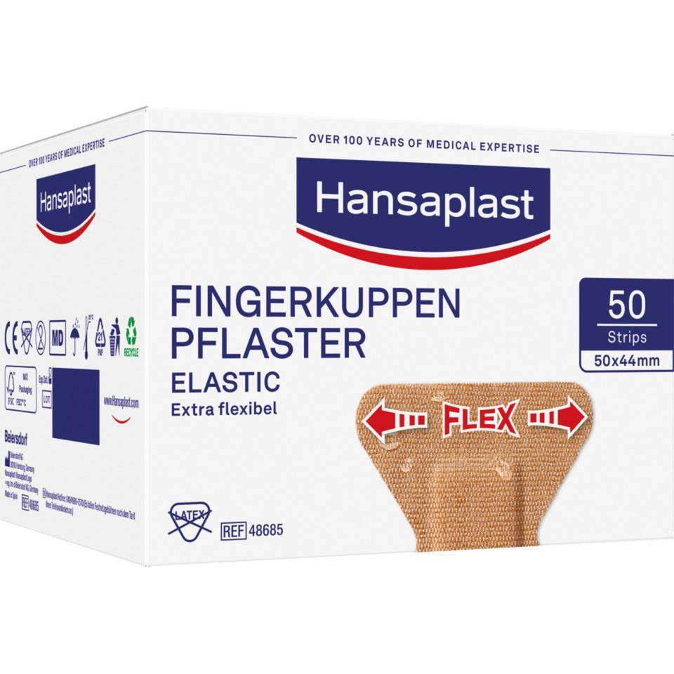Hansaplast® Fingerkuppenverband, luftdurchlässig, elastisch, 4,4x5cm, 50/VE-0
