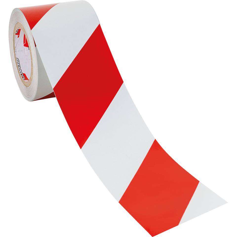 ORALITE® Reflexfolie, linksweisend, vollreflektierend, rot/weiß,100mm, 25m/Rolle-1