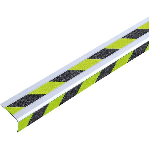K.57 Treppenkantenprofil,R10,fluoreszierend,gelb/schwarz,Alu,selbstklebend,1000x31x53mm