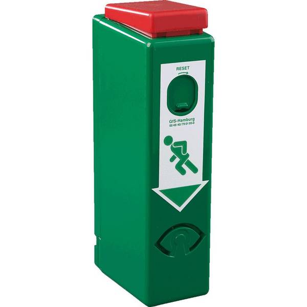 EH-Türwächter, mit Voralarm, EN 179, für Türklinken, grün, Aluguss, 52x175mm