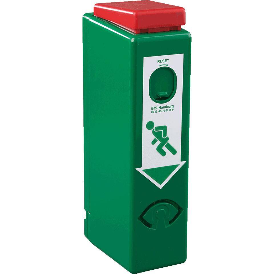 EH-Türwächter, mit Voralarm, EN 179, für Türklinken, grün, Aluguss, 52x175mm-0