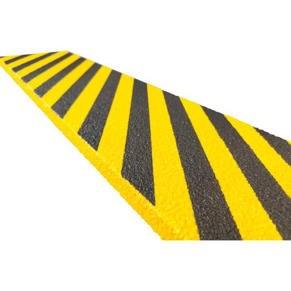 K.57 Antirutsch-Kantenprofil, R13, ASR A1.5, schwarz/gelb, GFK, 230x600x30mm
