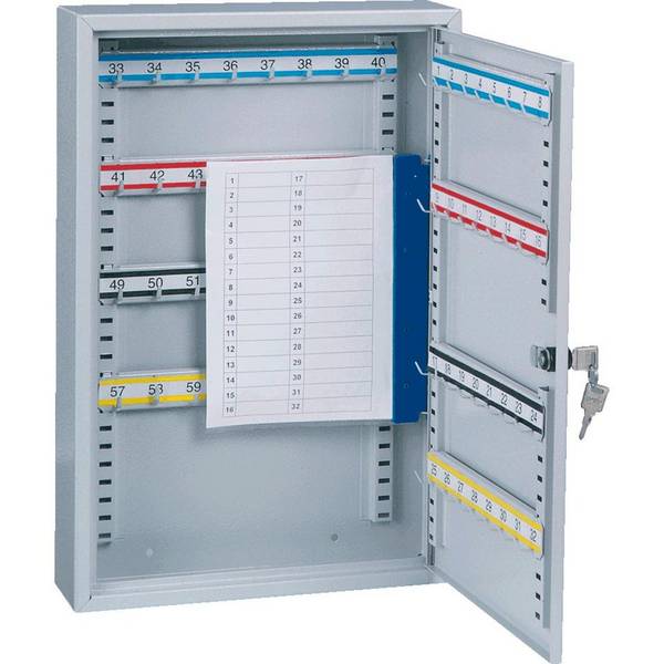 FORMAT Schlüsselschrank S64, eintürig, lichtgrau, 300x450x80mm, 4,5 kg