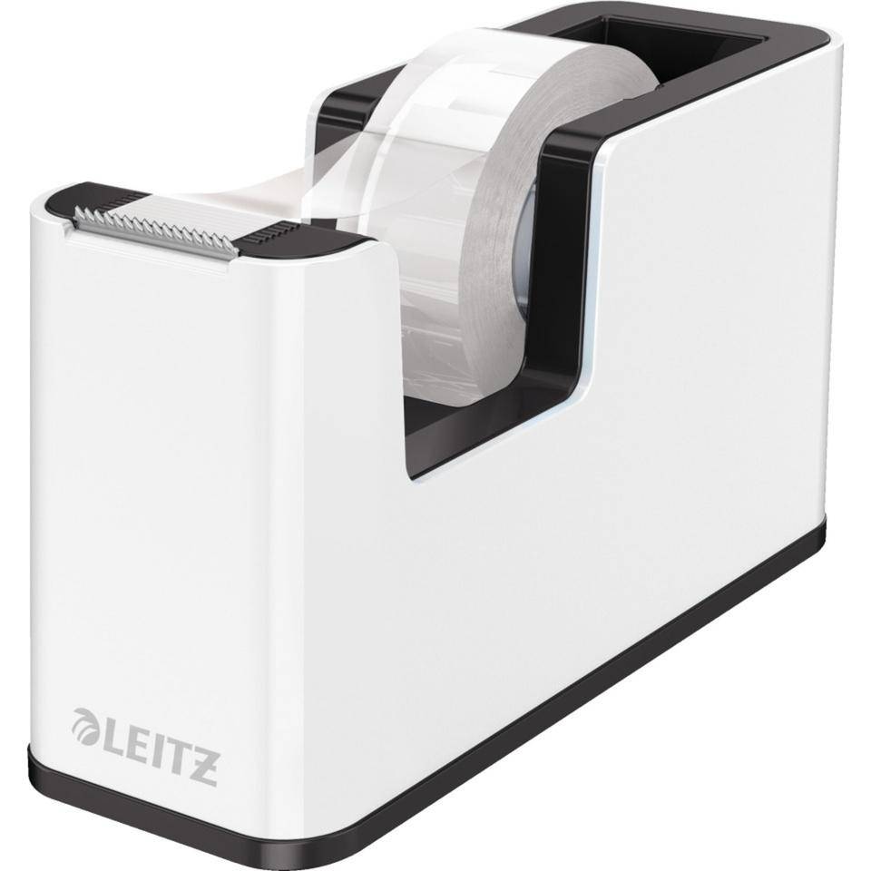LEITZ WOW Klebeband-Tischabroller Duo Colour, weiß/schwarz, Kunststoff, inkl. Band-0