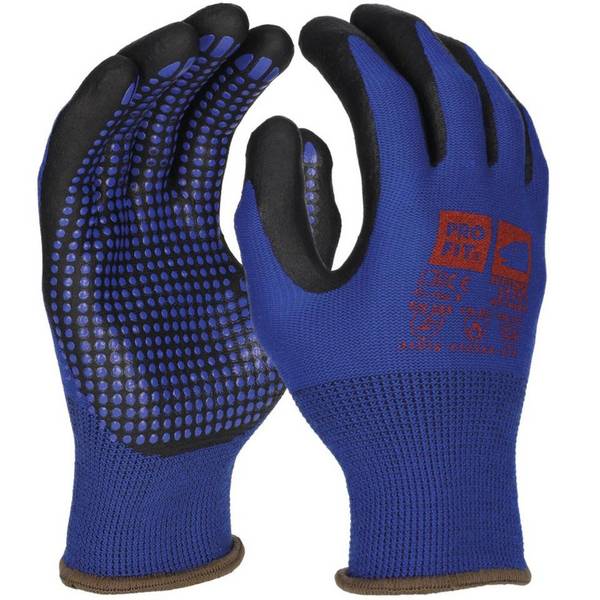 PRO FIT® Hitzeschutzhandschuh 31791, Kat.II, blau/schwarz, Nitril, Größe 10