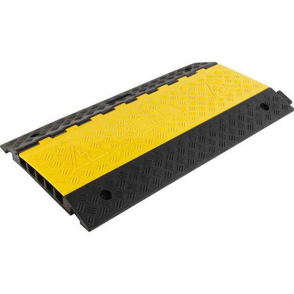 K.57 Kabelbrücke, mit 5 Kabelkanälen, schwarz/gelb, 890x500x33mm