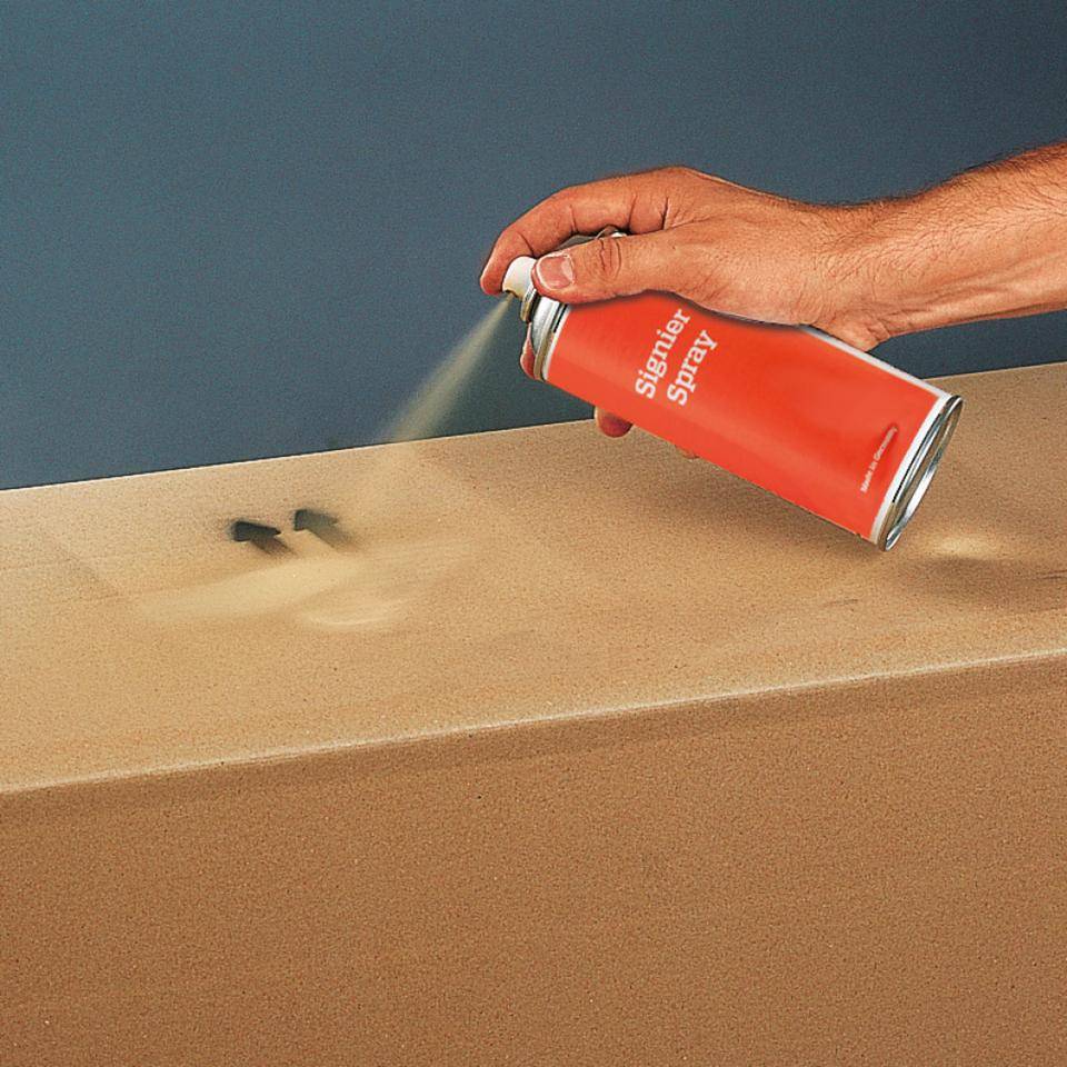 Signierspray, überdeckt unerwünschte Markierungen bei Holz, grau-beige, 400ml-1