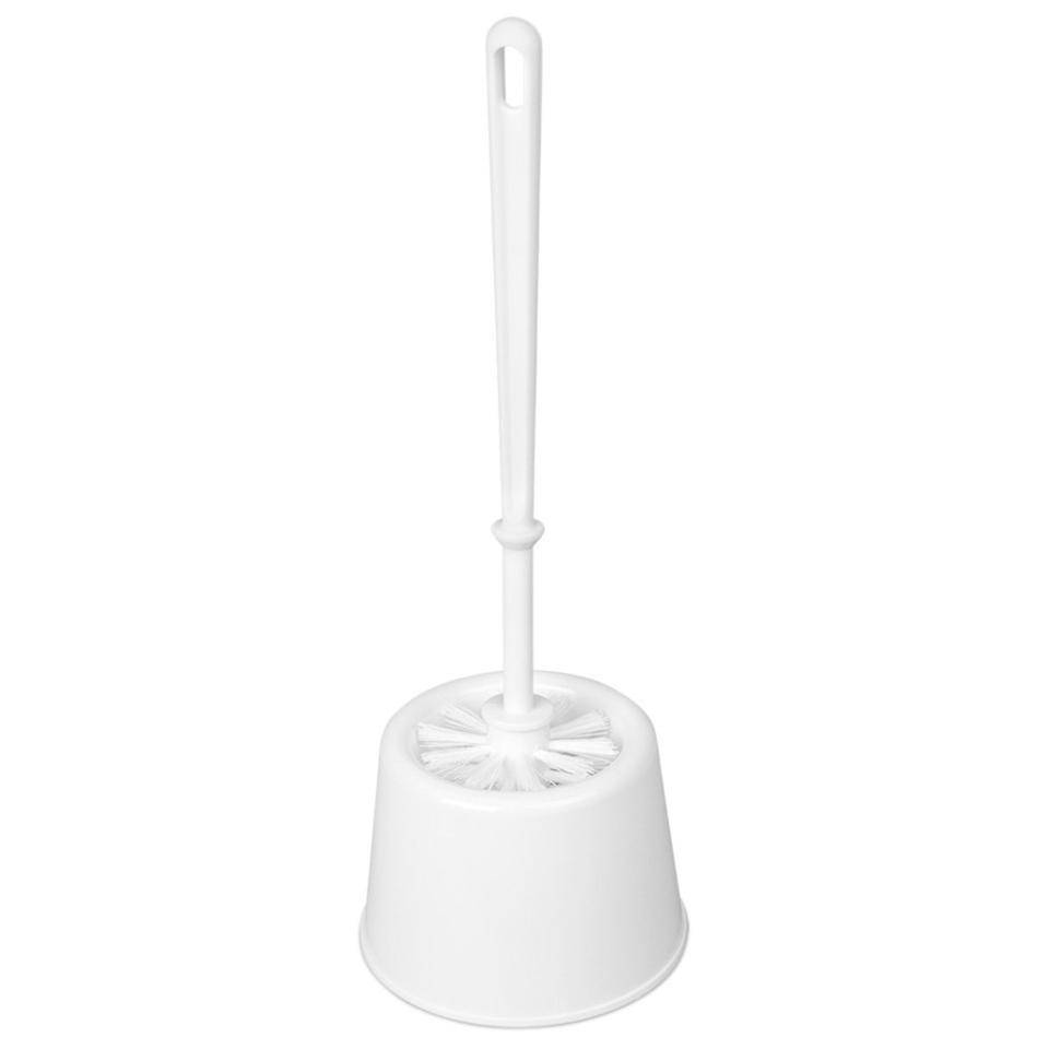 WC-Garnitur Topfform, weiß, Schmutzzone Borsten schwarz, Kunststoff, Ø 75mm-0