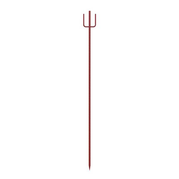 Schake Absperrleinenhalter, U-Bügel, rot, Rundstahl, geriffelt, Ø 12mm, 1,25m