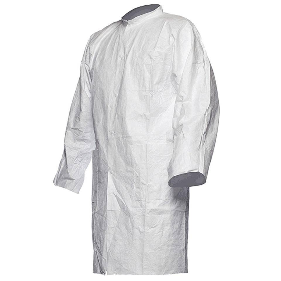 Tyvek® 500 Laborkittel, Modell PL309, Kat. III, weiß, 109cm, Größe L, 50/VE-0