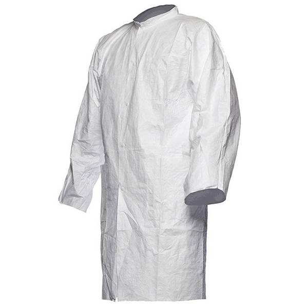 Tyvek® 500 Laborkittel, Modell PL309, Kat. III, weiß, 109cm, Größe L, 50/VE