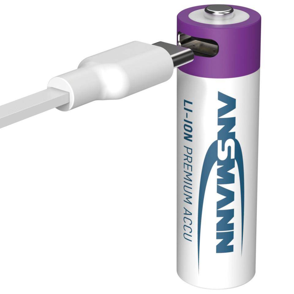 ANSMANN Lithium-Ionen Akkus Mignon AA Typ 2000 (min. 1800 mAh), 4/VE-2