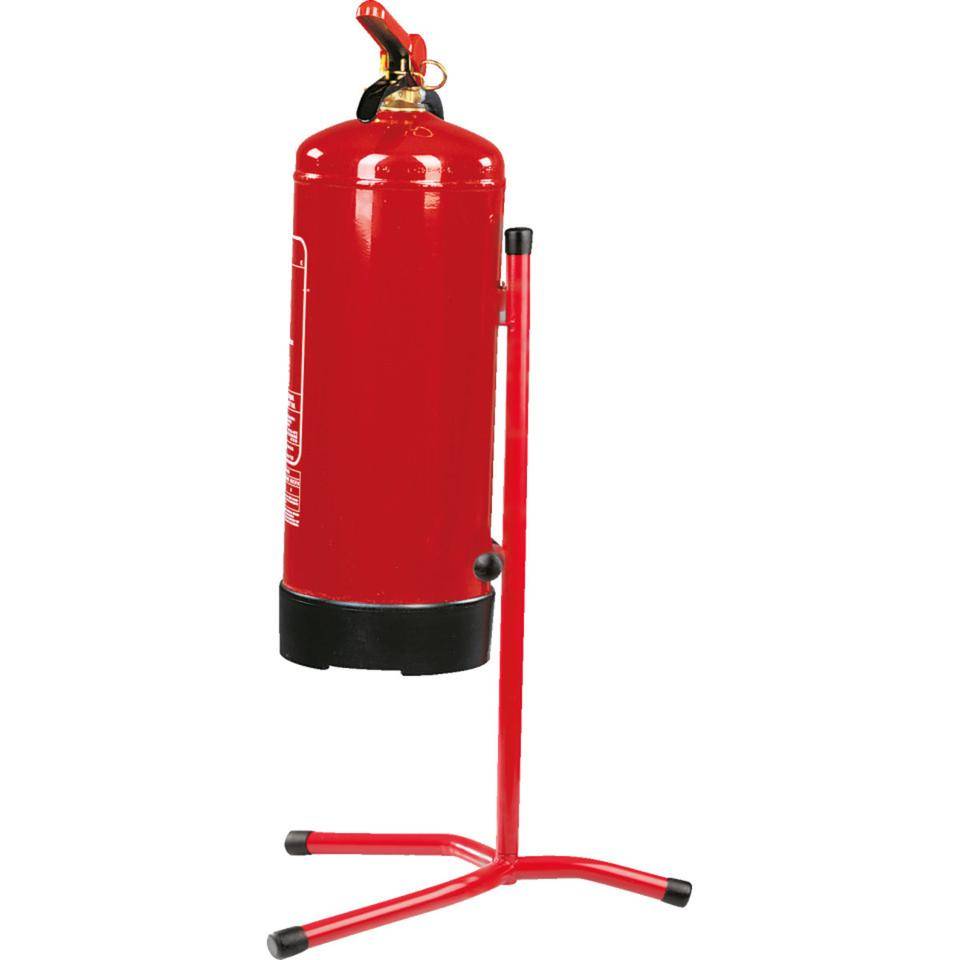 Feuerlöscher-Ständer,Aufbewahrung von 1 Gerät, für 4-12kg Löscher, rot, Stahl, Gesamthöhe 63cm-1