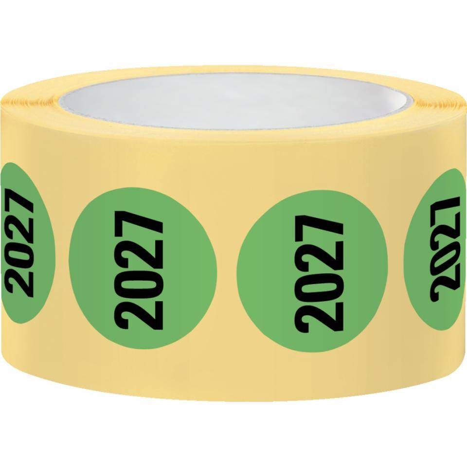 Markierungspunkt, 2027, hellgrün, Haftpapier, ablösbar, Ø 37mm, 500/Rolle-0