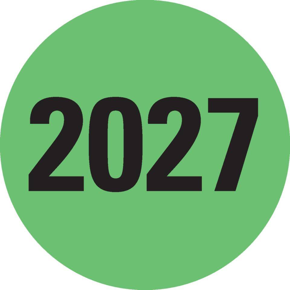 Markierungspunkt, 2027, hellgrün, Haftpapier, ablösbar, Ø 37mm, 500/Rolle-1