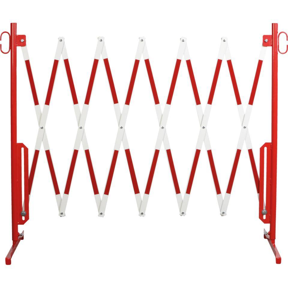 K.57 Scherensperre, mittel, rot reflektierend/weiß, stufenlos ausziehbar bis 3,6 m-3