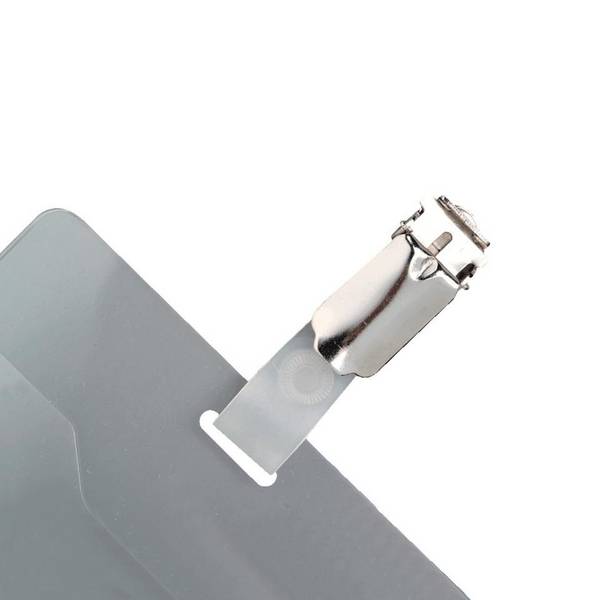 DURABLE Namensschilder-Set mit Clip, transparent, Hartfolie, 90x60mm, 20/VE