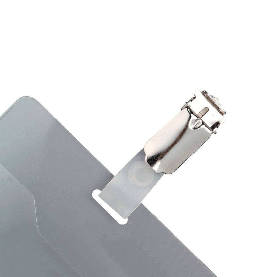 DURABLE Namensschilder-Set mit Clip, transparent, Hartfolie, 90x60mm, 20/VE-0