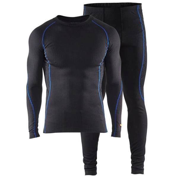 BLAKLÄDER Unterw.-Set LIGHT 6810, schwarz/blau, Polyester, Größe 3XL